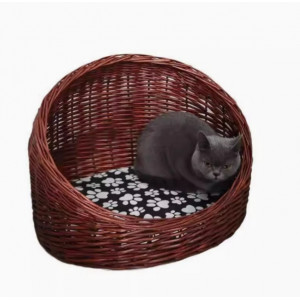 柳编狗窝猫窝四季通用藤编猫屋夏天可拆洗中小型犬泰迪编织宠物窝
